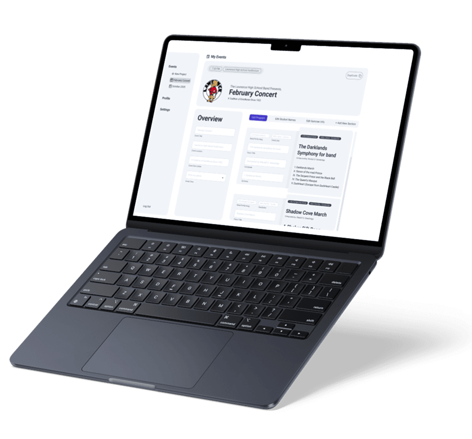 Compose app mockup on a laptop