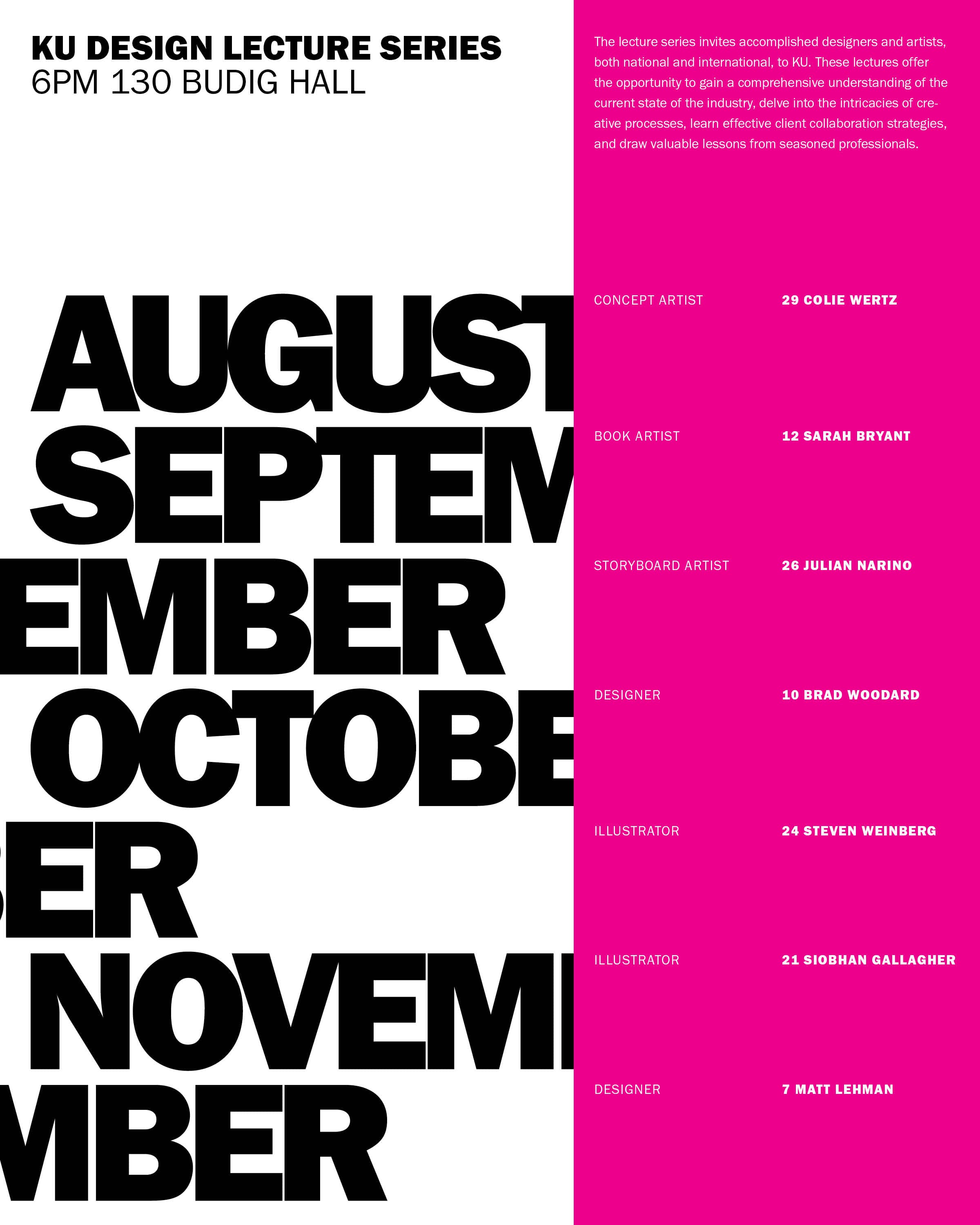Visc 202 Lecture Series Typography Poster Exploration Illustrator